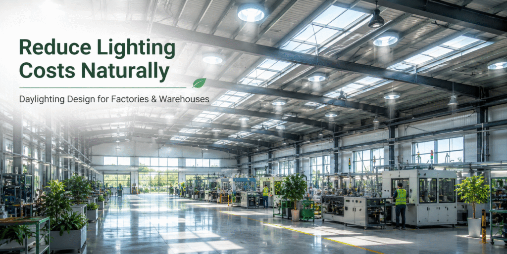 Daylighting designs for factories and warehouse